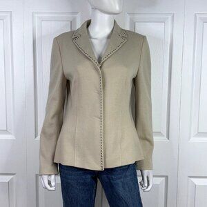 SANDRA ANGELOZZI women's wool blazer medium
